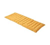 HOMESCAPES Mustard Yellow Garden Bench Cushion 2 Seater Seat Pad for Patio Furniture Kitchen or Dining Bench Indoor & Outdoor Use Comfortable 100% Cotton Modern Tufted Style Thick Cushion 108cm Wide