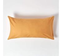 HOMESCAPES Mustard Yellow Pure Egyptian Cotton King Size Pillowcase 200 TC 400 Thread Count Percale Equivalent Housewife Pillow Case Pack of 4