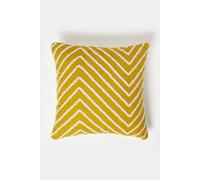 Homescapes Mustard Yellow Tufted Cotton Cushion Mustard