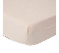 Homescapes Natural Linen Deep Fitted Sheet, Single