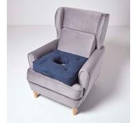 Homescapes Pressure Relief Armchair Booster Cushion in Navy | Size: 50 cm x 50 cm Homescapes Navy 50 cm x 50 cm