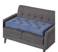 Homescapes Navy Cotton 2 Seater Booster Cushion