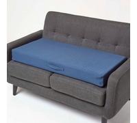 Homescapes Navy Cotton Orthopaedic Foam 2 Seater Booster Cushion