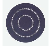 Homescapes Navy Crochet Braided Rug 150Cm Round