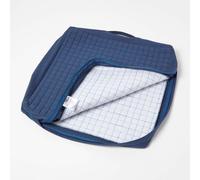 Homescapes Navy Quilted Cotton Armchair Booster Cushion Cover