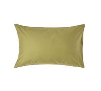 Homescapes Olive Green Cotton Housewife Pillowcase 1000 Tc, Standard
