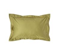 Homescapes Olive Green Egyptian Cotton Oxford Pillowcase 1000 Tc, Standard