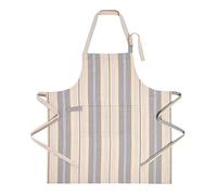HOMESCAPES - One Apron - Oxford Grey Stripe - 100% Cotton - Full Size 80 x 110 cm - Washable at 60 Deg C