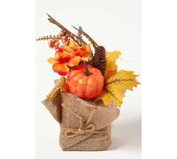 Homescapes Orange Autumn Decoration With Pumpkins Orange One Size