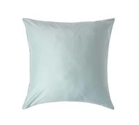 HOMESCAPES Organic 400 TC Egyptian Cotton Sateen Pillowcase, European Size - Blue - 80 x 80 cm