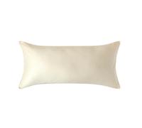 HOMESCAPES Organic 400 TC Egyptian Cotton Sateen Pillowcase, European Size - Cream - 40 x 80 cm