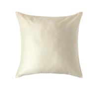 HOMESCAPES Organic 400 TC Egyptian Cotton Sateen Pillowcase, European Size - Cream - 80 x 80 cm