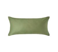 HOMESCAPES Green Organic Cotton Euro Size Pillowcase 40 x 80 cm 400TC 600 Thread Count Equivalent Pillow Case with Zip