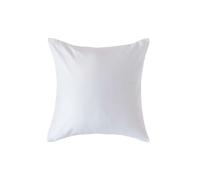 HOMESCAPES Organic 400 TC Egyptian Cotton Sateen Pillowcase, European Size - White - 40 x 40 cm