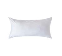 HOMESCAPES Organic 400 TC Egyptian Cotton Sateen Pillowcase, European Size - White - 40 x 80 cm