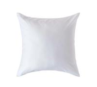 HOMESCAPES Organic 400 TC Egyptian Cotton Sateen Pillowcase, European Size - White - 60 x 60 cm