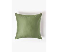 Homescapes Organic Cotton Continental Pillowcase 400 Tc, 80 X 80 Cm In Green Green One Size