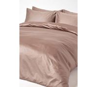 HOMESCAPES Brown Organic Cotton Duvet Cover Set Single 400TC 600 Thread Count Equivalent Quilt Cover Bedding Set Pillowcase Included