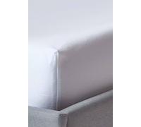 HOMESCAPES Organic Cotton White Fitted Sheet (12”) Single 400TC 600 Thread Count Equivalent Bed Sheet with Fully Elasticated Skirt