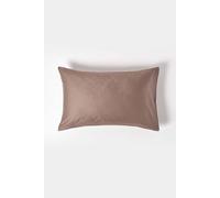 HOMESCAPES Brown Organic Cotton Pillowcase Standard Size 400TC 600 Thread Count Equivalent Housewife Pillow Case