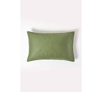 HOMESCAPES Moss Green Organic Cotton Pillowcase Standard Size 400TC 600 Thread Count Equivalent Housewife Pillow Case