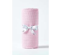 Organic Cotton Waffle Blanket - Pink / 0.5kg / 110cm