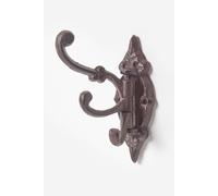 Homescapes Ornate Hinged Cast Iron Wall Hook In Brown Brown One Size