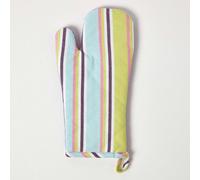 Homescapes Osaka Purple Stripe Cotton Oven Glove