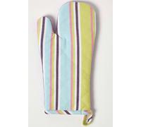 Homescapes Osaka Purple Stripe Cotton Oven Glove Purple One Size