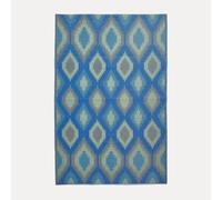 HOMESCAPES Outdoor Rug Luxury Waterproof Reversible Recycled, For Garden, Amber Ikat - 150 x 240 cm