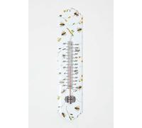 Homescapes Outdoor Thermometer with Bee Design in White Homescapes White