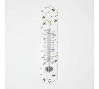 HOMESCAPES Outdoor Thermometer with Bee Print Design, 296mm Tall, Reads Celsius and Fahrenheit, for Garden, Greenhouse or Patio, Temperature Gauge, Weatherproof