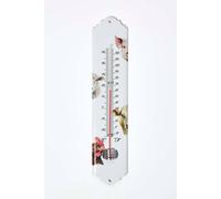 Homescapes Outdoor Thermometer With Farmyard Animal Design In White White