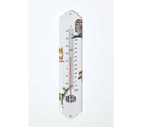 HOMESCAPES Wall Thermometer Indoor Outdoor Use, Accurate & Weatherproof Garden Thermometers for Measuring Weather Temperature, Woodland Animals Design, Ideal for Home, Gardens, Patio & Conservatories