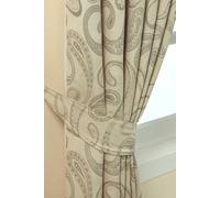 Homescapes Paisley Jacquard Curtain Tie Back Pair in Cream Homescapes Cream