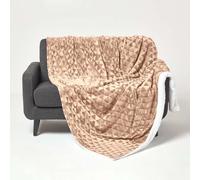 Geometric Triangle Velvet Throw Homescapes Brown 200cm x 230cm