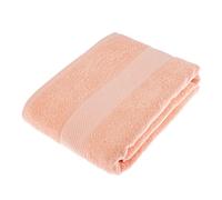 HOMESCAPES Peach Turkish Cotton Bath Sheet Super Soft Thick & Absorbent 500 GSM Towel Heavy Weight for everyday Luxury