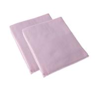 Homescapes Pink 100% Brushed Cotton Cot Flat Sheet Pair, 100 X 150 Cm