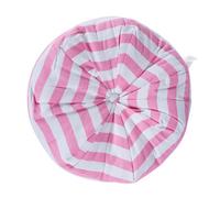Homescapes Pink And White Stripe Pleated Round Floor Cushion