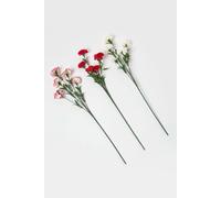 Homescapes Pink Artificial Carnation Spray Single Stem Set Of 3, 55Cm Multi