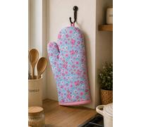 Homescapes Pink Butterflies Cotton Oven Glove
