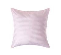 (Square - 60 x 60 cm, Pink) Egyptian Cotton Satin Stripe Pillowcase 330 Thread Count