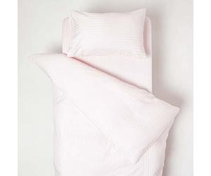 HOMESCAPES Pink Cot Bed Duvet Cover Set 120 x 150cm 100% Egyptian Cotton Percale Toddler Duvet Cover with Pillowcase Hypoallergenic Easy Care Children’s Bedding 330 TC 500 Thread Count Equivalent