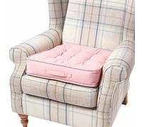 Homescapes Pink Cotton Armchair Booster Cushion