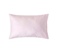 (Standard - 48 x 74 cm, Pink) Egyptian Cotton Satin Stripe Pillowcase 330 Thread Count