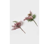 Homescapes Pink Glitter Berry & Apples Christmas Decorations, Set Of 2 Pink One Size