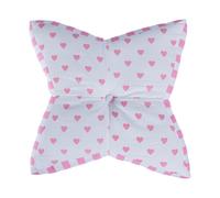 Pink Hearts Star Floor Cushion Homescapes Pink One Size