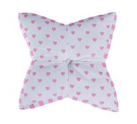 Pink Hearts Star Floor Cushion Homescapes Pink One Size