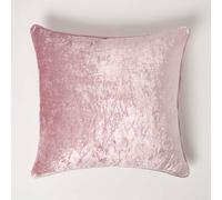 Homescapes Luxury Crushed Velvet Cushion Cover in Pink | Size: 45 cm x 45 cm Homescapes Pink 45 cm x 45 cm