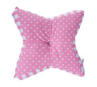HOMESCAPES Pink Star Floor Cushion Large Decorative Children’s & Garden Seat Pad with Polka Dot Pattern, Pre-Filled 100% Cotton Indoor and Outdoor Cushion, 48cm